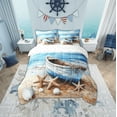 thumbnail image 2 of Erosebridal Hawaii Beach Bedding King Size, Sea Wave Seashell Starfish Comforter Sets with Sheets, Reversible 7-Piece, 2 of 4