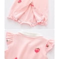 thumbnail image 5 of Emy Dola 0-18M Baby Girls Peter Pan Collar Bodysuit Toddler Ruffle Rompers Short Sleeve indant Summer One-piece, 5 of 7