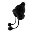 thumbnail image 4 of Audhol Winter Hats for Women Women'S Foldable Handmade Ear Warm Wool Cap Cute Outdoor Ear Cap Knitted Hat Beanie for Women Black One Size, 4 of 4