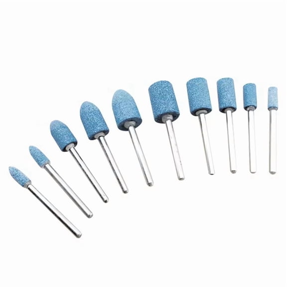 10 x Abrasive Mounted Stone Rotary Tool-As Shown