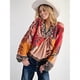 thumbnail image 5 of Camisa de Larga con Cuello en V para Mujer, Estilo Suéter Holgado Estampado para Otoño e Invierno. Amarillo S, 5 of 9