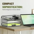 thumbnail image 3 of INTIGE 3 Tier Paper Tray Organizer, Mesh Desktop File Organizer with Handles, 3 of 6