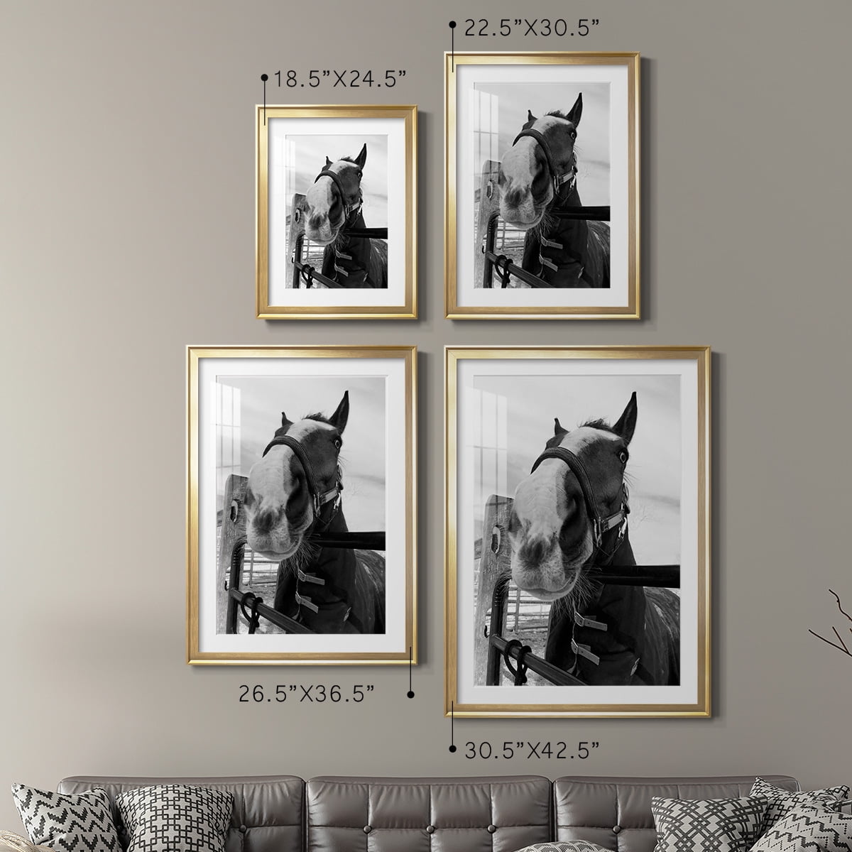 Wexford Home Argenteuil Premium Framed Print, 22.5" x 30.5" - Ready to Hang, Gold (Set of 2)