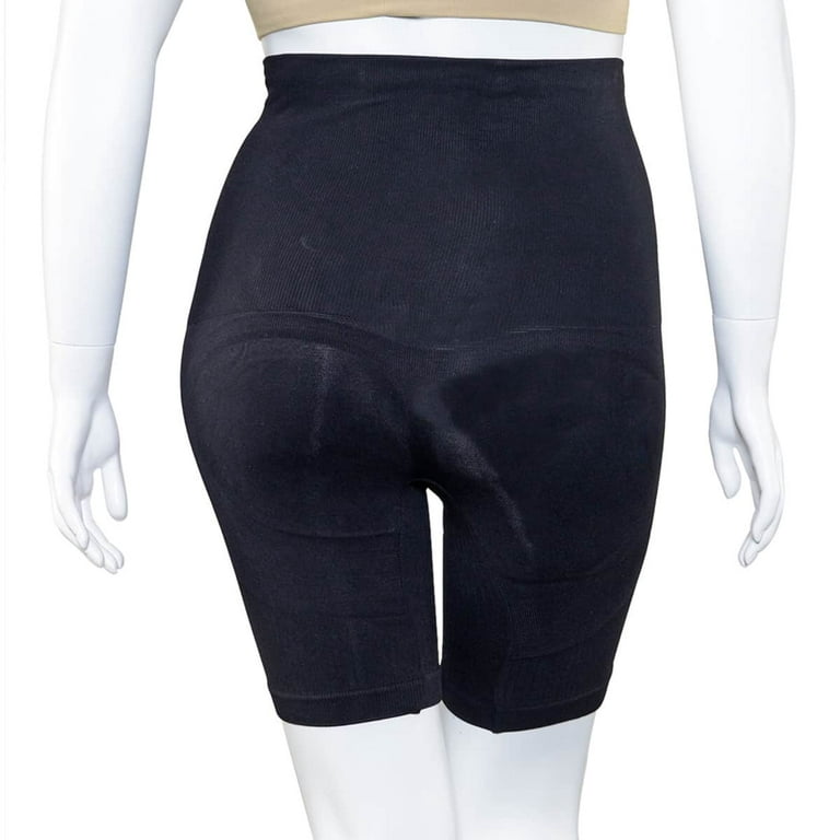 Shop LC Women SANKOM Patent Mid-Thigh Body Shaper with Aloe Vera Fibers -  S/M Black Birthday Gifts 
