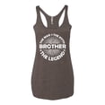 thumbnail image 2 of Wild Bobby, Brother Man Myth Legend Funny Dad, Father's Day, Women Tri-Blend Racerback Tank Top, Brown, Small, 2 of 4