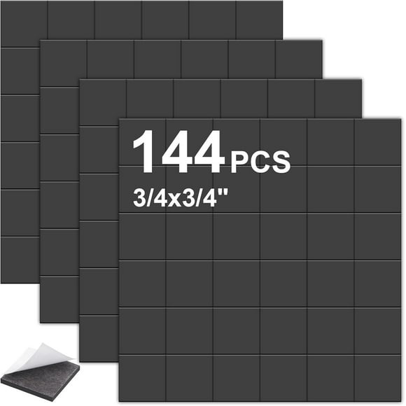 144 Pcs Square Magnets with Adhesive Backing, 0.8" x0.8" Pre-Cut Size Magnets for Crafts, Sticky Adhesive Magnet, Peel and Stick Flexible Magnet Stickers for DIY, Whiteboard
