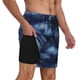 thumbnail image 2 of Balery Starry Sky Bañador para hombre, shorts de playa de secado rápido con entrepierna y forro de compresión-Large, 2 of 6