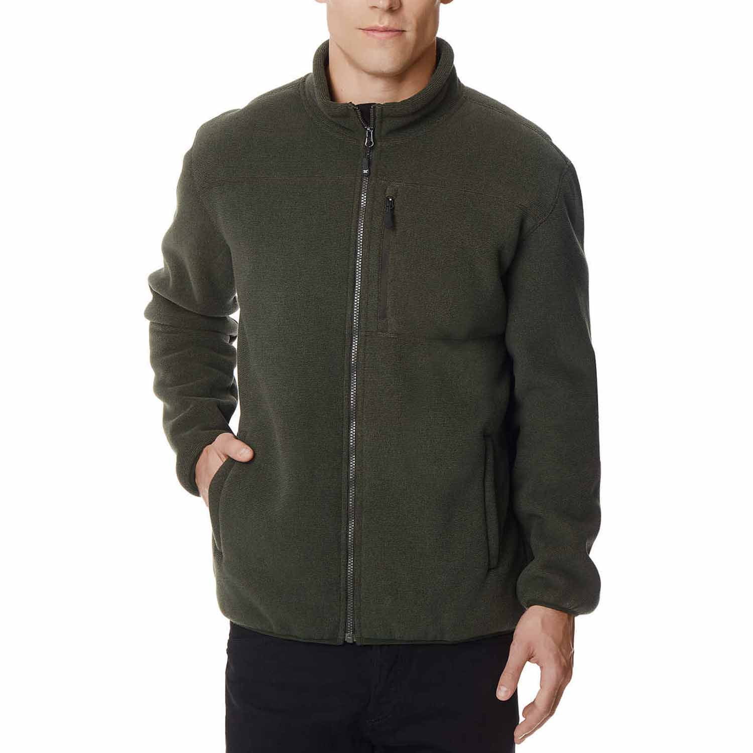 green flannel sherpa jacket