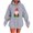 Gray, variant on Riecok Christmas Sweatshirts for Women Long Sleeve Hooded Pullover Pullover Tops with Pocket Trendy Fall Clothes