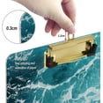 thumbnail image 4 of FMSHPON Ocean Turquoise Clipboard Hardboard Wood Nursing Clip Board and Pull for Standard A4 Letter 13x9 inches, 4 of 7