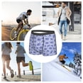 thumbnail image 7 of Men's Boxer Briefs, Blue And White Flowers Soft Comfy Mens Underwear Boxer Briefs Breathable With Widen Waist, 7 of 7