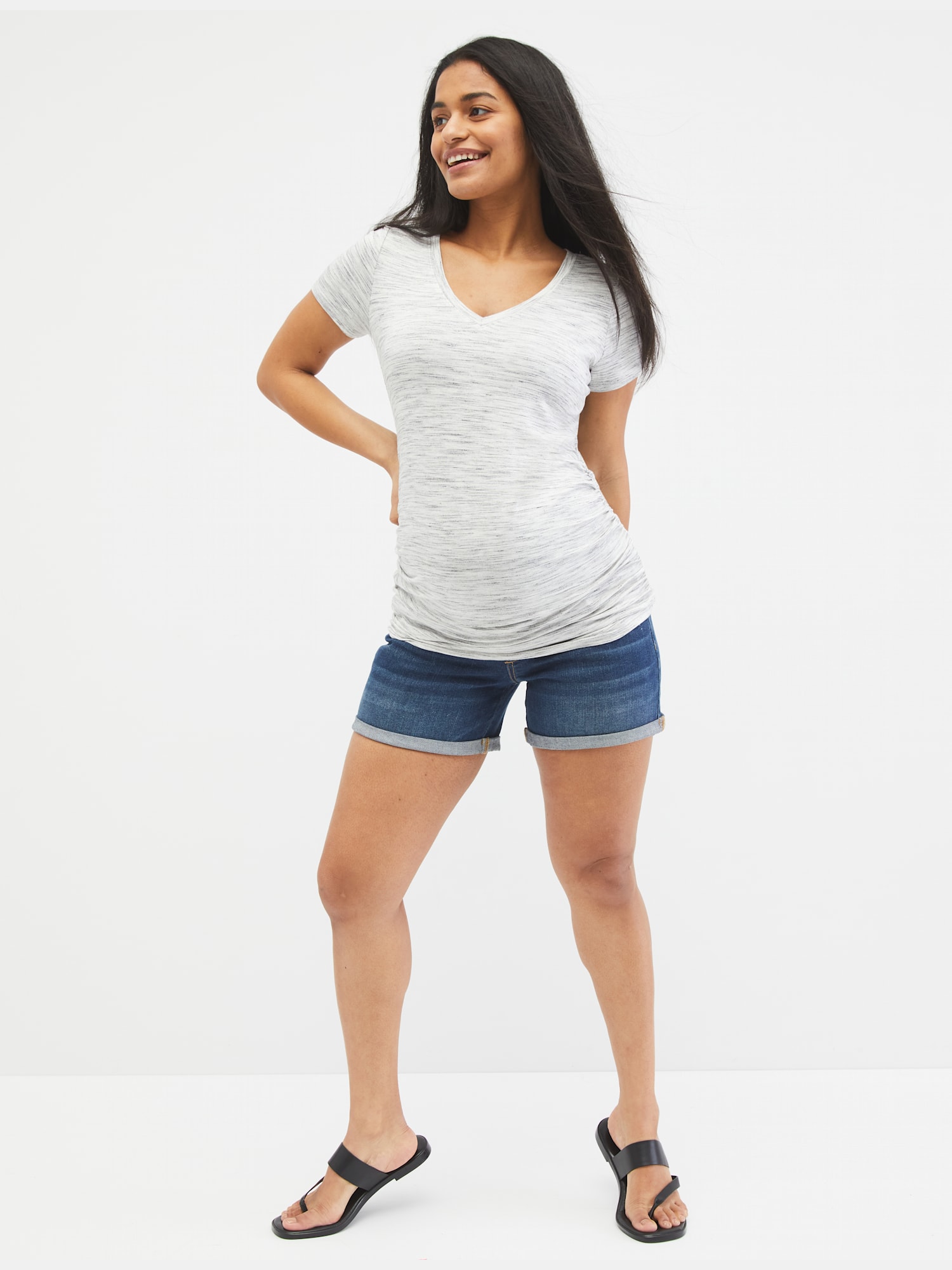 Motherhood Maternity Secret Fit Belly Cuffed Maternity Shorts
