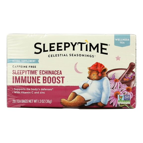 Celestial Seasonings - Sleepytime Echinacea Complete Care Wellness Tea - 20 Tea Bags - Case of 6