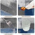 thumbnail image 4 of 60x84inches Blue Grey Rectangle Tablecloth Modern Geometric Abstract Art Painting Table Cloth Ombre Grunge Style Waterproof Fabric Table Cover for Kitchen Dining Room Living Room Home Decor, 4 of 7