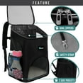 thumbnail image 3 of PetAmi Cat Backpack Carrier for Small Dogs and Large Cats, Airline Approved, 3 of 8