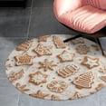 thumbnail image 4 of Christmas My Favorite Gingerbread Cookies Round Carpet Circle Rug Outdoor Patio Area Rug Washable Large Area Rugs Hallway Room Decor Fitness Mats, 4 of 8