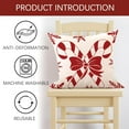 thumbnail image 4 of Merry Christmas Red Decorative Throw Pillow Covers 18 x 18 Set of 4, Xmas Tree Peppermint Candy Cane Porch Outdoor Home Decor, Let It Snow Winter Holiday Snowflake Sofa Couch Cushion Case, 4 of 6