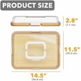 thumbnail image 2 of Charcuterie Board with Clear Lid, Portable Travel Cheese Cutting Boards for Picnic Accessories, Bamboo Serving Tray with Lids, House Warming Gifts, White Handles, 1 Compartments, 2 of 5