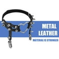 thumbnail image 2 of Langgg 1x Women Leather Double Strap Heart Garter Elastic Rivet Stud Leg Garter Belt, 2 of 6