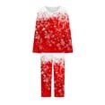 thumbnail image 4 of Puntoco Conjunto Capris de Manga Larga con Cuello Redondo y Estampado navideño para Mujer Puntoco Puntoco-6931, 4 of 5