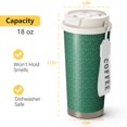 thumbnail image 4 of Modern 18oz Double Drinking Coffee Mug – Vacuum Insulated Stainless Steel Travel Cup with Leakproof Lid, 316 Steel Thermos Tumbler for Hot & Cold Beverages, 4 of 7
