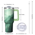 thumbnail image 2 of OBREWU Misty Forest Landscape Tumbler with Handle and Lid,Misty Forest Landscape 40oz Double Wall Vacuum Insulated Tumbler,Cups Gift for Women and Men, 2 of 7