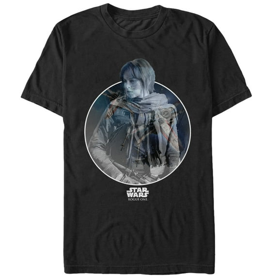 Men's Star Wars Rogue One Jyn X-Wing Circle Graphic Tee Black 2X Large