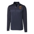 thumbnail image 2 of Men's-Cutter & Buck  Navy Real Salt Lake Big & Tall Traverse Stretch Eco Stripe Quarter-Zip Pullover, 2 of 3