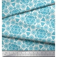 thumbnail image 2 of Soimoi Blue Viscose Chiffon Fabric Sacred Geometric Printed Fabric 1 Yard 42 Inch Wide, 2 of 3