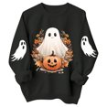 thumbnail image 3 of Kiijoy Girls Halloween Graphic Sweatshirt Cute Long Sleeved Pullover, Black, Sizes 2-3T, 3 of 4