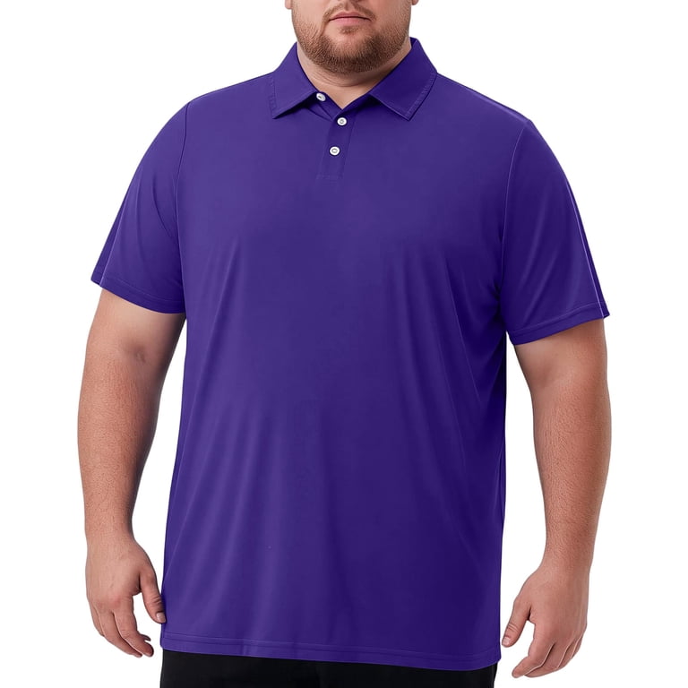 Big and Tall Polo Shirts for Men Summer Shirts Lapel Collared