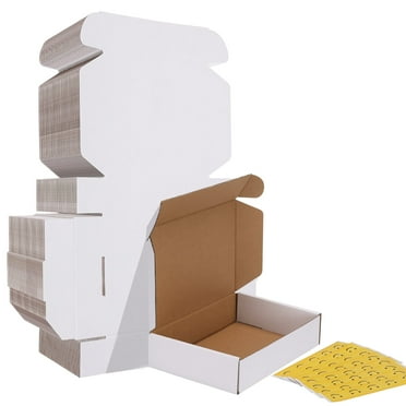 40 Packs 9x6x2 Shipping Boxes, Gift Cardboard Boxes for Shipping Small Business Party, White
