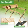 thumbnail image 4 of Wakeman Outdoors Portable Camping Table - 4ft Folding Table, Natural Wood, 4 of 8