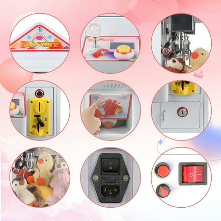 JORUGUNA Mini Claw Crane Machine 110V Metal Case Bar Candy Toy Catcher Shake-Proof ( non charger, no test)