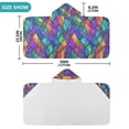 thumbnail image 4 of Yayeee Kids Hooded Towel with Hand Pockets Beach Soft Absorbent Bath Wrap 50 x 23.5 inch, Vibrant Stained Glass Pattern, 4 of 5