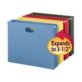 thumbnail image 3 of Smead Hanging Pockets with Full-Height Gusset Letter - 8 1/2" x 11" Sheet Size - 3 1/2" Expansion - 11 pt. Folder Thickness - Blue, Green, Red, Yellow - 1.02 lb - Recycled - 4 / Pack, 3 of 7