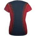 thumbnail image 2 of Baseball League Navy Blue and Red All Over Womens T Shirt Multi 2XL, 2 of 2