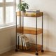 thumbnail image 4 of Clear Acrylic Rolling Storage Carts 3 Tier Slim Narrow Multi Function Trolley With Wheels Space Saving Gaps Organizer For Bathroom Kitchen Laundry Small Spaces, 4 of 6