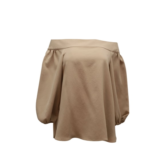 Pre-Owned Tibi Off Shoulder Top in Beige Polyester