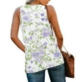thumbnail image 6 of JTZGDY Boho Tank Tops for Women Cute Floral Printed Summer Sleeveless V Neck Camisole Vest Loose Fit Casual Side Slit Tunic Blouse 2025 Fashion Outfit Clothes Light Blue#04 XXL, 6 of 8