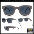 thumbnail image 2 of Retro Nostalgic Thick Bubble Plastic Frame Retro Horn Rim Sunglasses Purple Grey - Black, 2 of 7