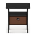 thumbnail image 4 of Furinno TIDUR Night Stand, Open Shelf Design Nightstand with Storage Bin, Bedside Table, End Table, Side Table, for Bedroom, Living Room, Americano, 4 of 4