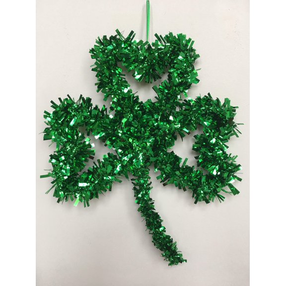 Saint Patrick's Day Tinsel Open Shamrock Wall Hanging