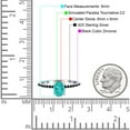 thumbnail image 4 of Accent Wedding Ring Black Simulated Paraiba Tourmaline CZ 925 Sterling Silver Size 10, 4 of 5