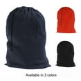 thumbnail image 3 of Trademark Home Durable Nylon Laundry Bag with Drawstring, Navy Blue, 3 of 6