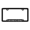 Jeep Rubicon Black Coated Metal Bottom Engraved License Plate Frame Holder