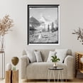 thumbnail image 4 of Historic Framed Print, [Mt. Assiniboine showing a mountain camp, Alberta], 17-7/8" x 21-7/8", 4 of 9