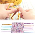 thumbnail image 4 of Crochet Hook, 9Pcs Crochet Needle Plastic Handle Wide Application Aluminium Needle  For DIY, 4 of 8