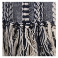 thumbnail image 2 of Contemporary Home Living 60" Navy Blue and White Striped Rectangular Braided Cotton Throw, 2 of 3