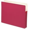 Smead File Pocket Letter - 8 1/2" x 11" Sheet Size - 1 3/4" Expansion - Straight Tab Cut - Top Tab Location - 9 pt. Folder Thickness - Red - 2.94 oz - Recycled - 1 Each